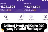 Aplikasi Penghasil Saldo OVO yang Terbukti Membayar